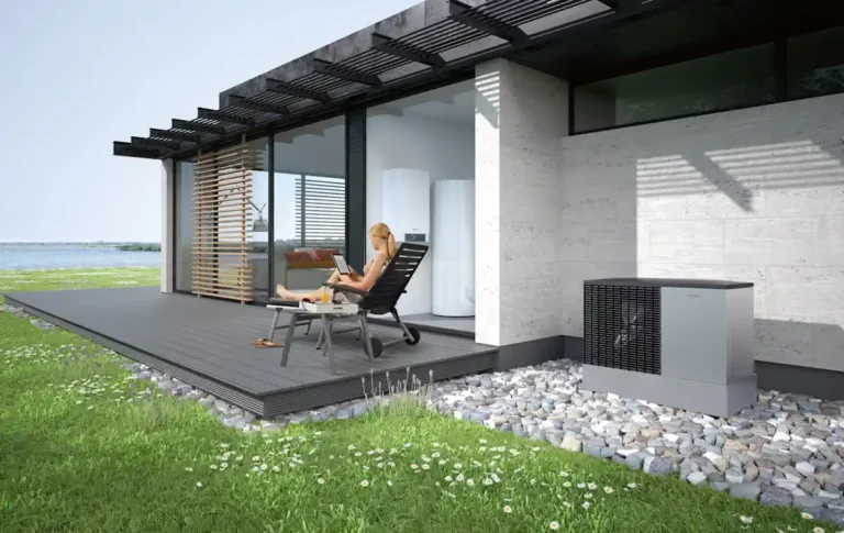 Haus mit Wärmepumpe